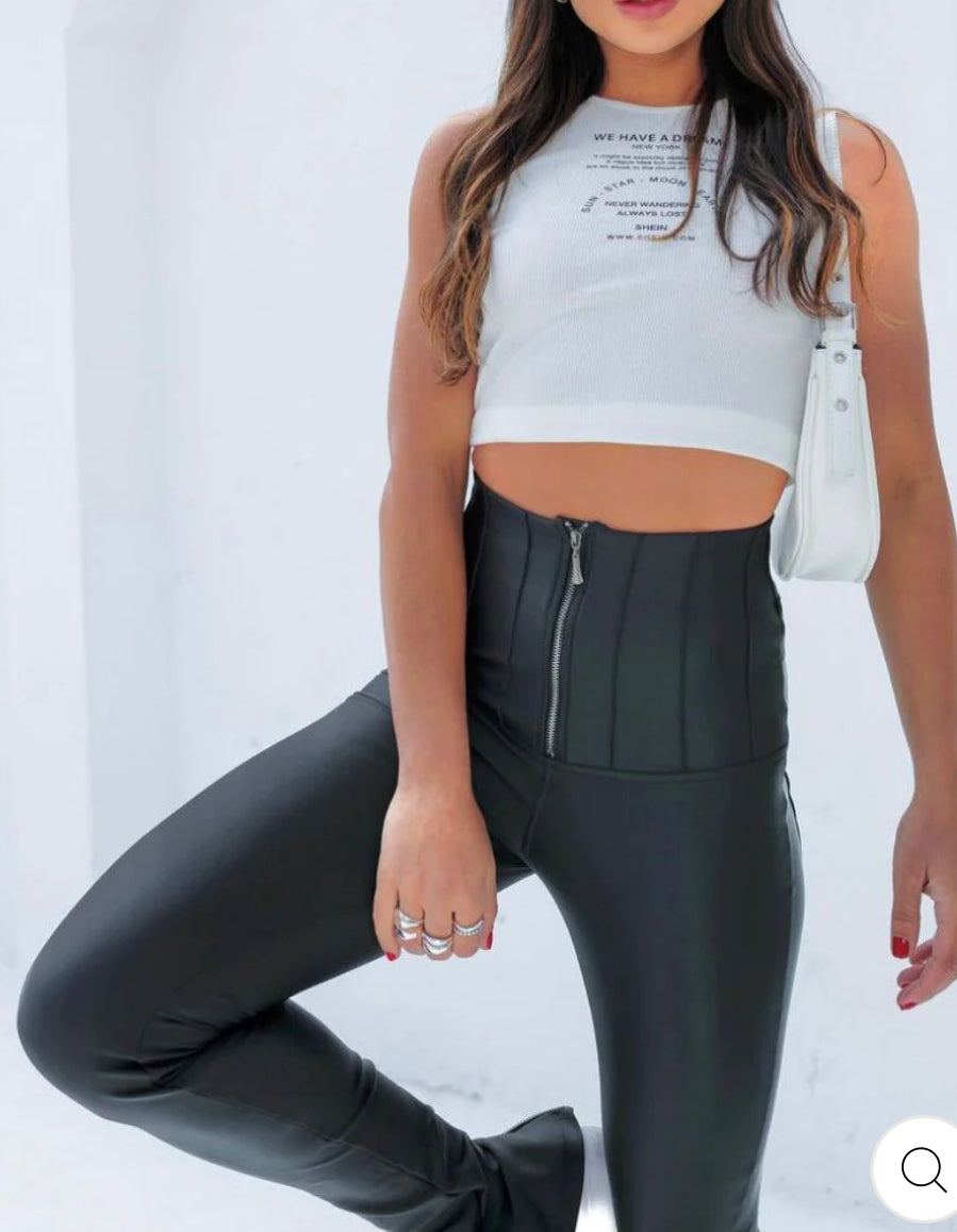 Patty Style High Rise Pants Black