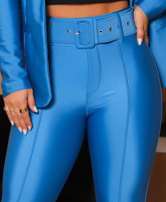 Victoria High Rise Style Pant Blue